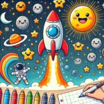 Read more about the article Learn Space Rocket Drawing & Best Games: in 5 Steps for Kids