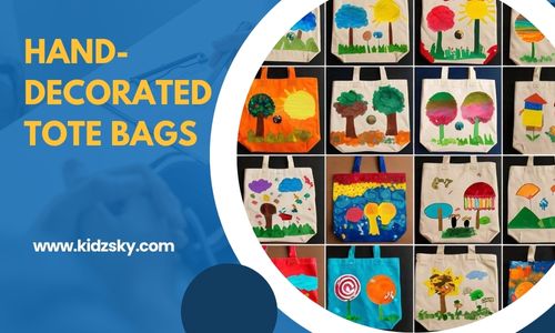 Hand-decorated tote Bags